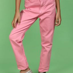 V-Mart Girls Clean Look Coloured Cotton Jeans-image-22