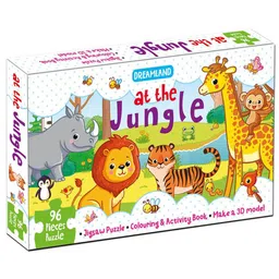 Dreamland At the Jungle Jigsaw Puzzle For Kids  96 Pcs With Colouring & Activity Book-25