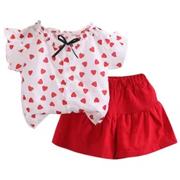 StyleCast Girls Red Printed Top & Skirt-image-28