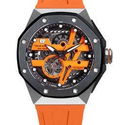 Tsar Bomba Men Brass Dial Analogue Automatic Motion Powered Watch TB8803A-05-image-73