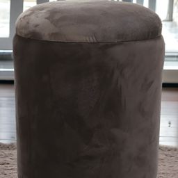 Ikiriya Wayne Brown Printed Wooden Cylindrical Pouffes Ottoman-image-75