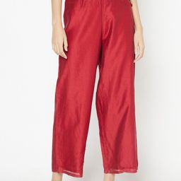 Fabindia Women Red Ethnic Palazzos-image-72