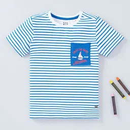 Ed-a-Mamma Boys Striped Round Neck Cotton T-shirt-picture-24