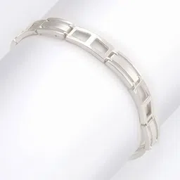 GIVA 925 Sterling Silver Rhodium Plated Jazzy Link Bracelet For Him, Adjustable-54