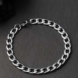 Yellow Chimes Men Silver-Toned & Plated Stainless Steel Bracelet-image-75