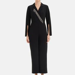 Kazo Embellished Shirt Collar Flared Sleeve Basic Jumpsuit-image-23