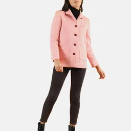 Dlanxa Women Pink Solid Fleece Winter Wear Overcoat-picture-38