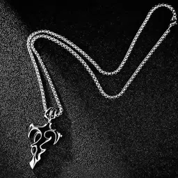 Fashion Frill Men Silver-Plated Stainless Steel Vintage Tribal Sword Pendant With Chain-25