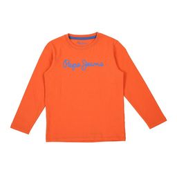 Pepe Jeans Boys Orange Typography T-shirt-image-9