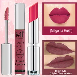 MI FASHION Set of The Best of Valentine Gift Liquid Lipstick & Creamy Matte Lipstick-image-77