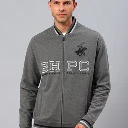 Beverly Hills Polo Club Men Grey Printed Bomber Jacket-17