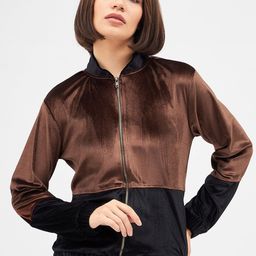 Kibo Women Corduroy Bomber Jacket-image-46