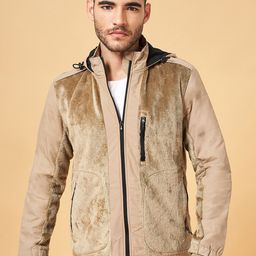 Urban Ranger by pantaloons Self Design Hooded Tailored Jacket-image-70