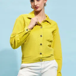 STREET 9 Self Design Corduroy Tailored Jacket-image-68