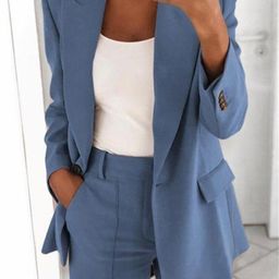 StyleCast Blue Longline Tailored Jacket-53