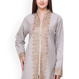 Exotic India Women Longline Tailored Jacket-image-106