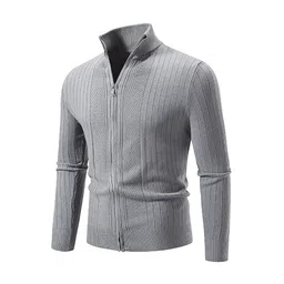 StyleCast x Revolte Men Mock Collar Self Design Casual Windcheater Bomber Jacket-15