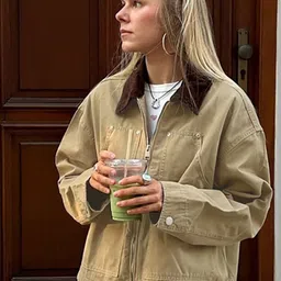 StyleCast x Revolte Women Spread Collar Solid Casual Tailored Insulator Jacket-17