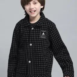Monte Carlo Boys Spread Collar Checked Casual Lightweight Tailored Jacket-picture-12