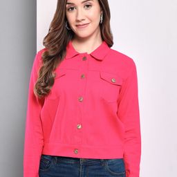 Funday Fashion Organic Cotton Crop Denim Jacket-56
