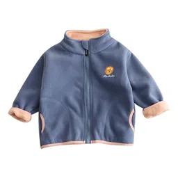 StyleCast Boys Blue Mock Collar Insulator Cotton Open Front Jacket-25