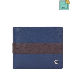Eske Men Navy Blue Textured Wallet-image-70