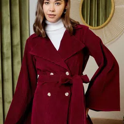 MABISH by Sonal Jain Women Cotton Trench Coat-picture-21