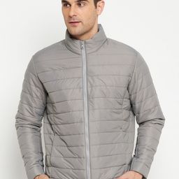 Cantabil Men Grey Lightweight Padded Jacket-picture-10
