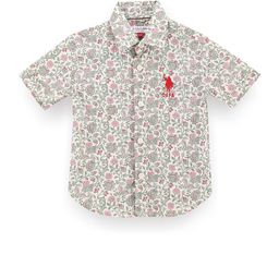 U.S. Polo Assn. Kids Boys Classic Floral Printed Spread Collar Cotton Casual Shirt-picture-43