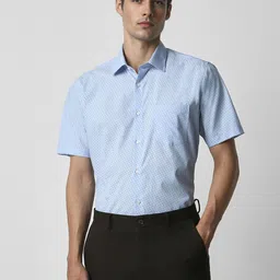 Van Heusen Printed Spread Collar Cotton Formal Shirt-9