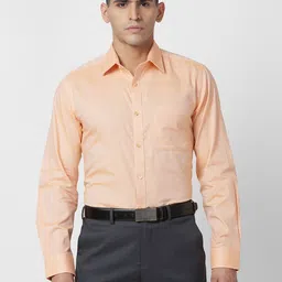 Raymond Self Design Slim Fit Pure Cotton Formal Shirt-image-56