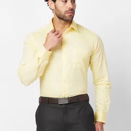 Raymond Self Design Slim Fit Pure Cotton Formal Shirt-image-70