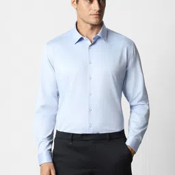 Van Heusen Slim Fit Textured Pure Cotton Formal Shirt-picture-43