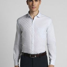 Peter England Elite Textured Pure Cotton Formal Shirt-picture-6