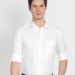 Arrow Slim Fit Spread Collar Pure Cotton Formal Shirt-picture-16