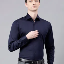 Richlook Spread Collar Standard Opaque Formal Shirt-image-16