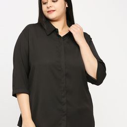 Style Quotient Plus Size Black Smart Formal Shirt-picture-23