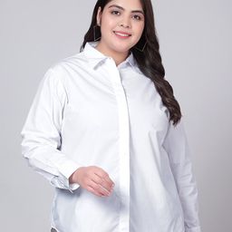 Indietoga Plus Size Classic Slim Fit Spread Collar Cotton Formal Shirt-picture-19