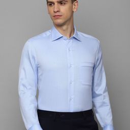 Louis Philippe Spread Collar Pure Cotton Formal Shirt-picture-19