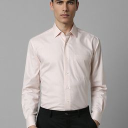 Luxure by Louis Philippe Self Design Cotton Classic Fit Opaque Formal Shirt-picture-29