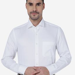 METAL Slim Fit Spread Collar Formal Cotton Shirt-image-60