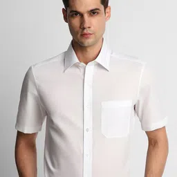 Louis Philippe Permapress Slim Fit Pure Cotton Wrinkle Free Formal Shirt-36