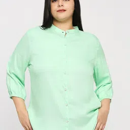 Style Quotient Smart Band Collar Plus Size Casual Shirt-picture-38