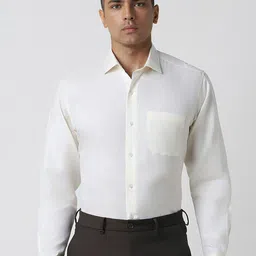 Van Heusen Men Solid Spread Collar Formal Shirt-image-91