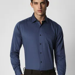 Van Heusen Micro Ditsy Printed Pure Cotton Formal Shirt-image-52