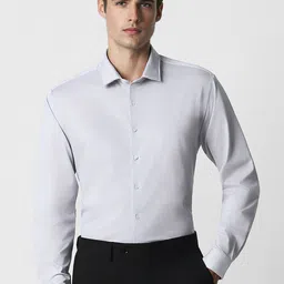 Van Heusen Self Design Pure Cotton Formal Shirt-image-16