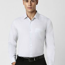 Van Heusen Men Spread Collar Micro Checked Cotton Formal Shirt-picture-2