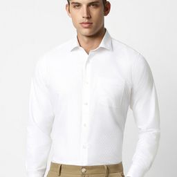 Van Heusen Self Design Textured Cotton Opaque Formal Shirt-picture-10