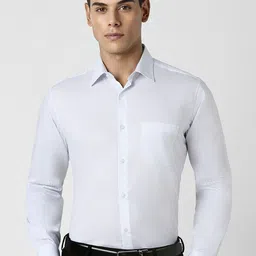 Van Heusen Men Spread Collar Micro Checked Cotton Formal Shirt-picture-4