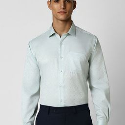 Van Heusen Men Opaque Ethnic Printed Spread Collar Formal Pure Cotton Shirt-image-22